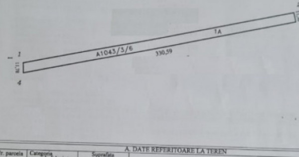 Teren extravilan de v&acirc;nzare &icirc;n zona Bisericii Sf&acirc;nta Trei