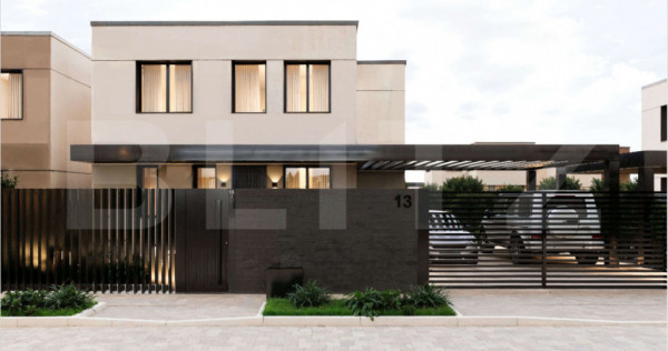 Casă de v&acirc;nzare, 125 mp teren 405-593 mp, zona Ștrandului