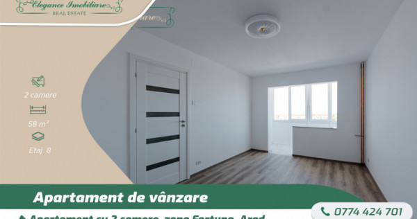 Apartament cu 2 camere,zona Fortuna, Arad