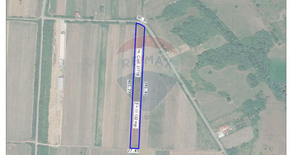 Teren extravilan 11,132 mp, Săcădat, de v&acirc;nzare