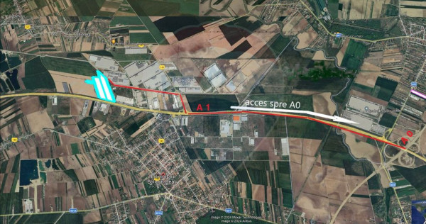 Teren 9.3 ha, Bolintin-Deal / Autostrada A1, km 23