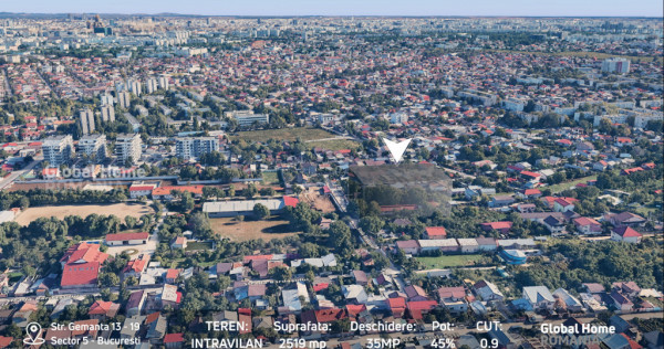Teren 2519 MP - Deschidere 34 MP &bull; Sector 5 - Salaj &bull;