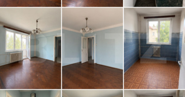 Apartament 2 camere, 46 mp, etaj 2, renovabil total, zonă C