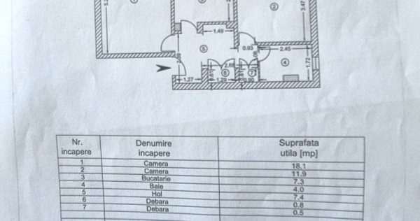 Apartament 2 camere decomandate, etaj 4, zona I.C. Frimu