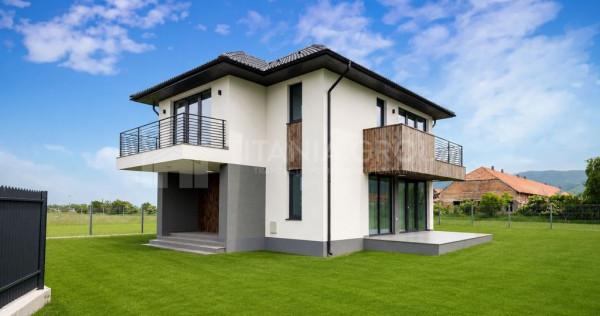 Casa individuala 4 camere, teren de 596 mp, partial mobil...