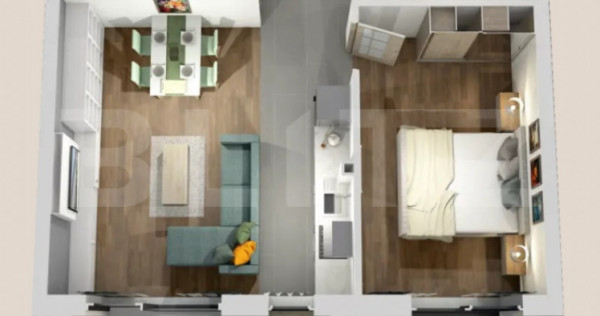 Apartament 2 camere, bloc nou, semifinisat, 50mp, zona Vivo