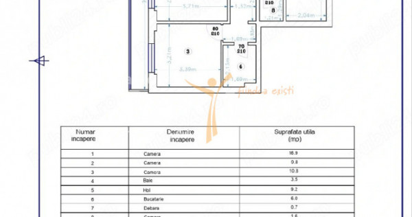 APARTAMENT 3 CAMERE ,DECOMANDAT ,