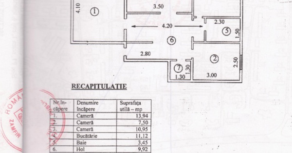 Apartament 3 Camere, Decomandate, Baie cu geam, 64m2, Mazepa