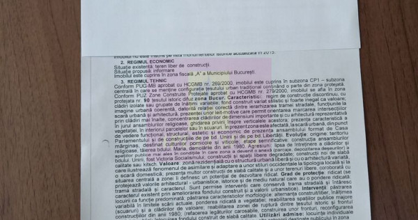 Vanzare teren Unirii-Pata Constitutiei