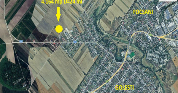 Teren intravilan in Golesti 4.164mp, D= 24 ml