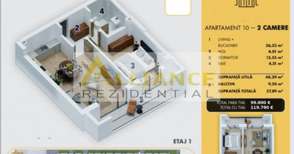{Metrou Berceni doar 5 minute} | Apartament 2 camere |