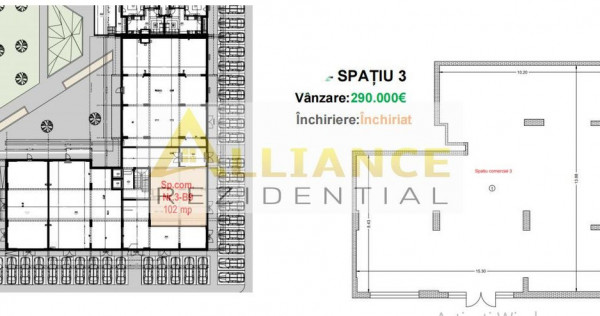 SPATIU COMERCIAL de vanzare - 102 mp | Investitie cu chir...