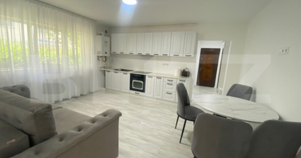 Apartament de inchiriat, cu 3 camere, 50 mp, gradina, modern