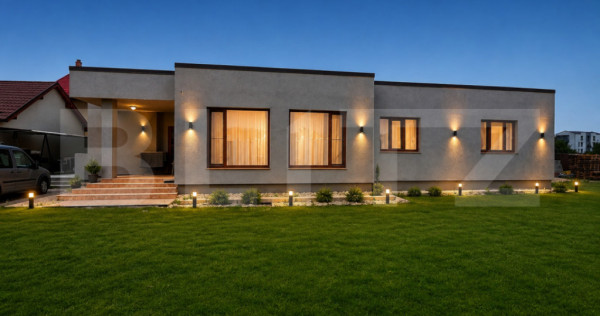 Casa individuala, 186 mp, un nivel, 1174 mp teren, zona Apah