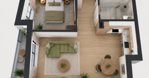 Apartament 2 camere 58.42 mp Cluj zona Centrala bloc NZEB