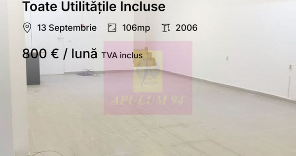 Spațiu 106 mp | Intrare Separată + Toate Utilitățile Incluse