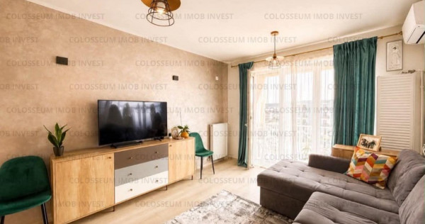 Apartament modern, 3 camere 2 bai, mobilat, utilat, parcare, Tractorul