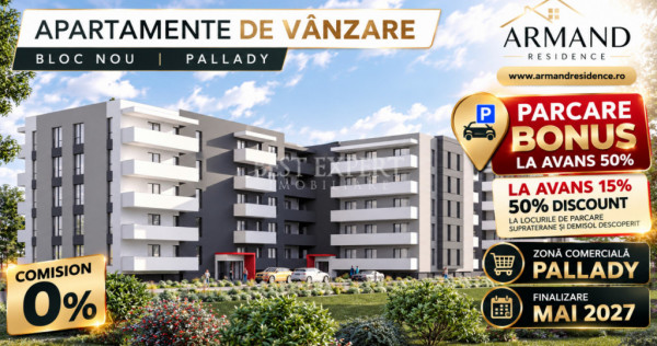 2 Camere | Preț Special la Avans 50% | Parcare Inclusă | P