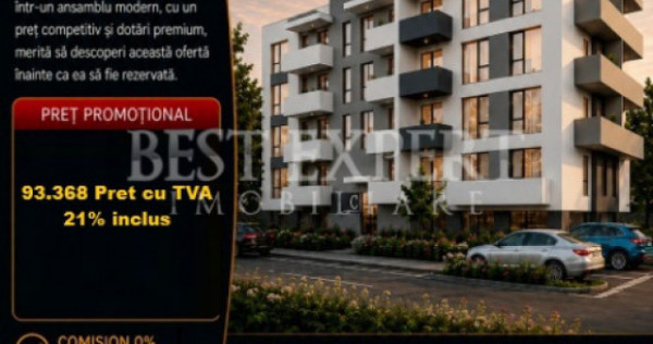 2 Camere | Parcare Inclusă | Avans 50% | Bloc Intim | Palla