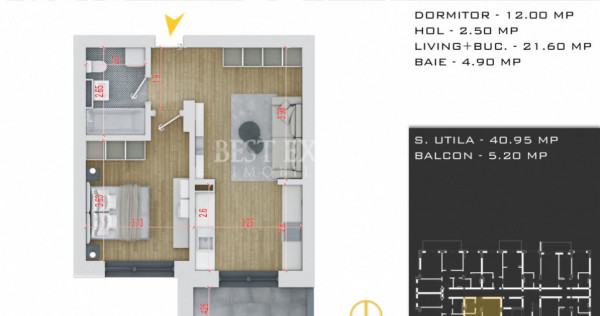 2 Camere | Parcare Inclusă | Avans 50 % | Bloc Intim | Pall
