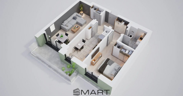 Apartament 2 camere &mdash; Valletta Park 2.0, B2-AP23