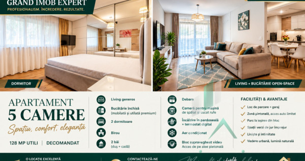 Apartament Premium | 5 Camere | 2 Bai | Debara | Parcare | P