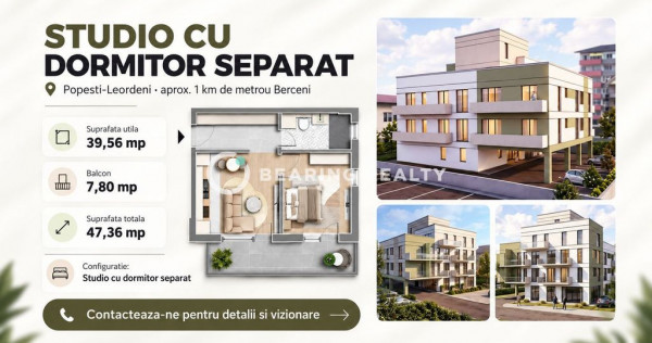 Studio | Bloc boutique | 1km Metrou Berceni
