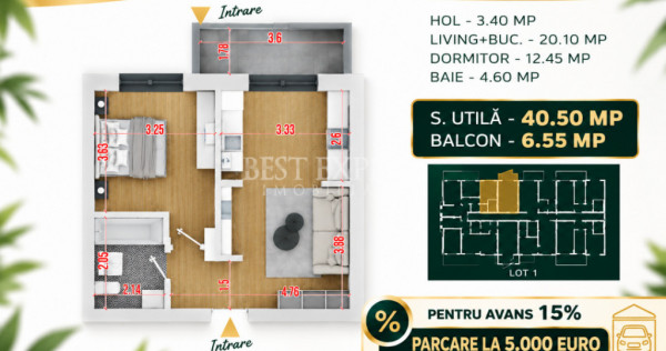 2 Camere Direct Dezvoltator| Avans 15% | Ideal Investiție |