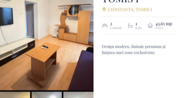 Apartament 2 camere de v&acirc;nzare &icirc;n zona Tomis I &ndash; Constan