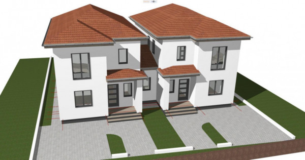 Duplex elegant, 4 camere, 105 mp, 250 mp teren - Sanandrei