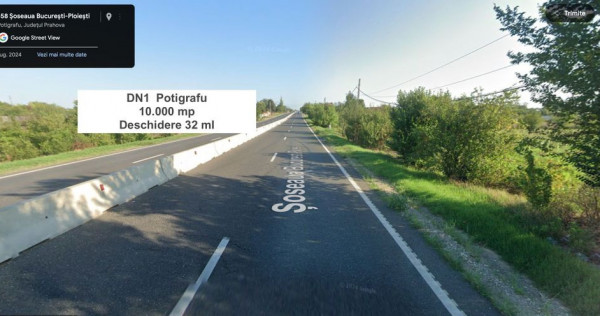 Teren la DN1 Potigrafu, PUZ, bretele de acces la teren di...