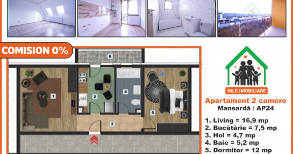 Apartament 2 cam balcon - Bloc nou - Bragadiru / Ghencea