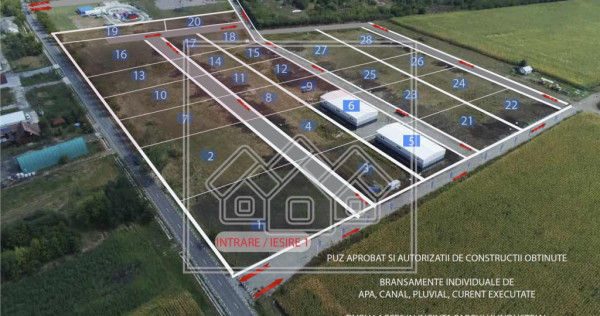 Parc industrial nou - Sura Mica, parcele cu PUZ aprobat si u