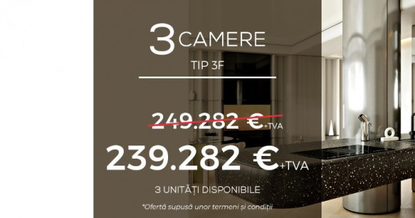 Discount 10.000 euro | Apartament 3 camere tip 3F| Erou Iancu Nicolae