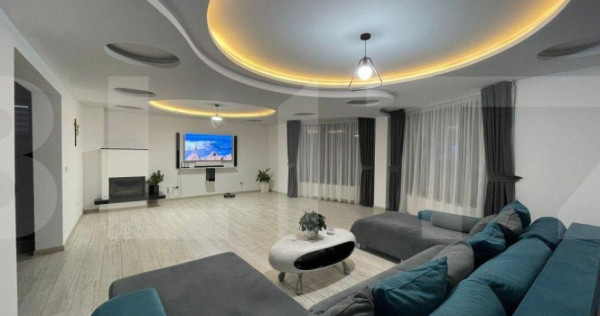 Casă modernă 5 camere, 290 mp, mobilată/utilată, teren