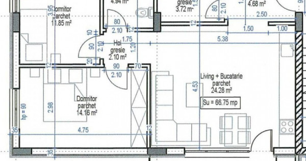 Comision Zero, Apartament finisat, 3 camere, lift, acces res