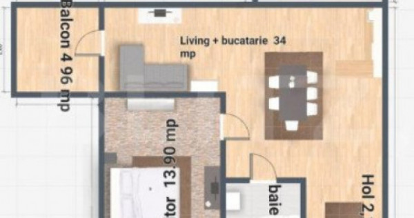 Apartament 2 camere, 66 mp, zona Miroslava