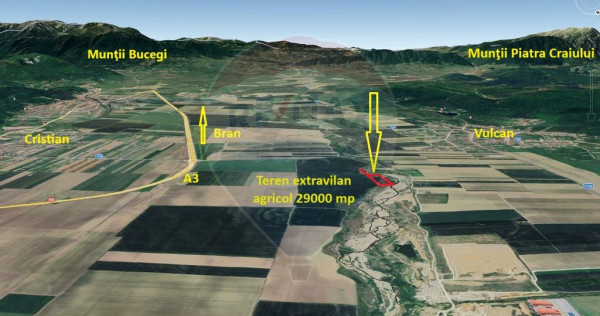 Teren extravilan, 29000 mp, între Cristian şi Vulcan