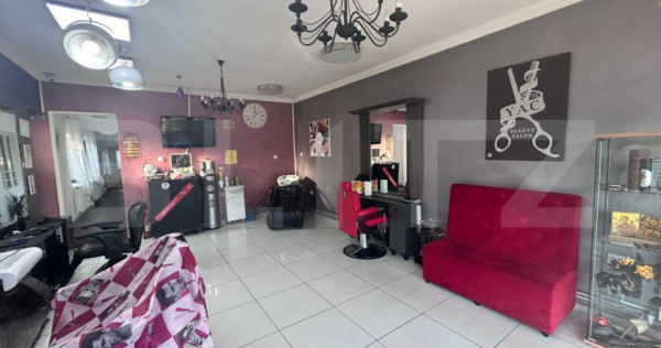Spatiu comercial, 150 mp, salon de infrumusetare complet ech