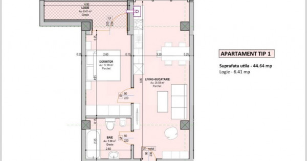 Apartament 2 camere, 51 mp utili, etaj intermediar, zona Cen