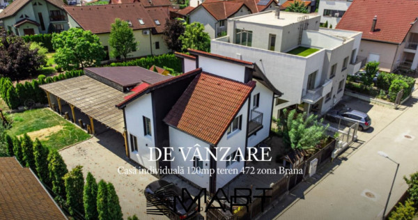 Casa individuala 120mp teren 472mp zona Brana Selimbar