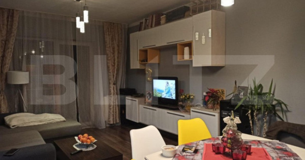 Apartament mobilat si utilat, 2 camere decomandate, 52mp, pa