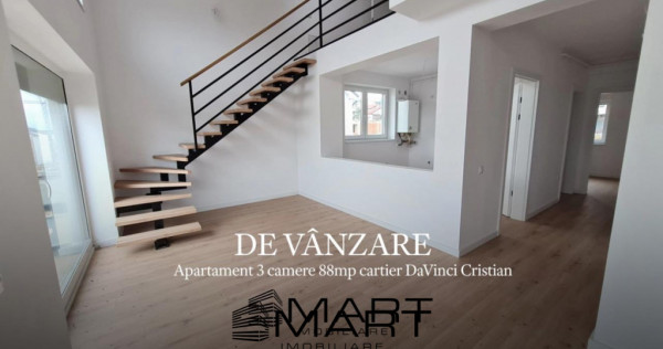 Apartament 3 camere 88mp cartier DaVinci
