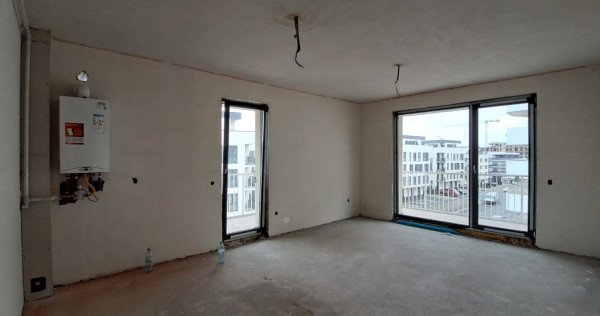 Apartament 56 mp semifinisat, terasa 20 mp, zona Eroilor in Floresti