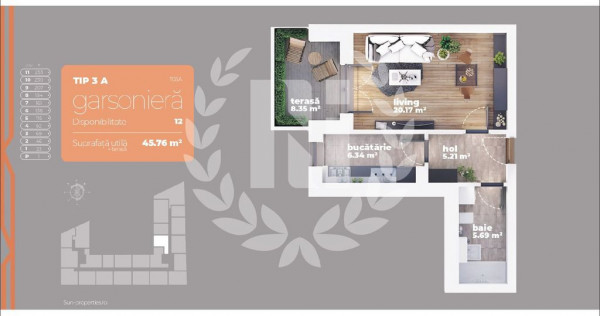 Garsoniera Zona Titan | Decomandată | Bucătărie închi...