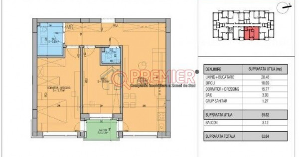 Primaria Popesti Leordeni - 3 camere - Centru , Bloc Nou