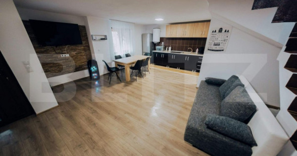 Cabana rustica,4 camere,90mp utili,foisor,gratar,teren 182mp