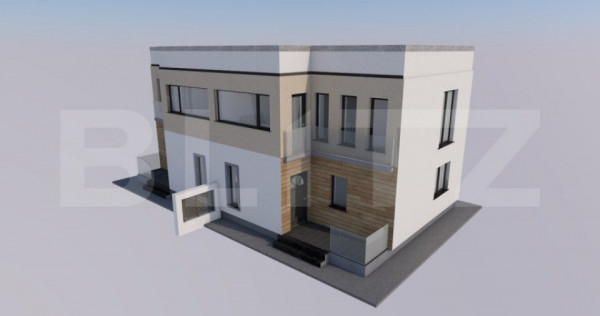 Duplex modern, 2 camere, 110 mp utili, 220 mp, teren, zona B