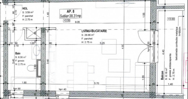 Apartament cu 1 camera, 38 mp, zona Braytim