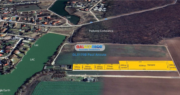 Loturi casa 760 mp Corbeanca vedere lac si padure Paradisul